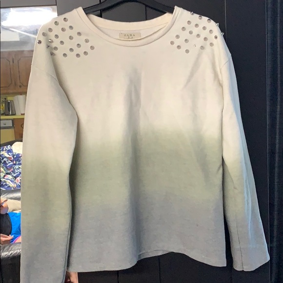 Zara | Tops | Zara Studded Sweatshirt 